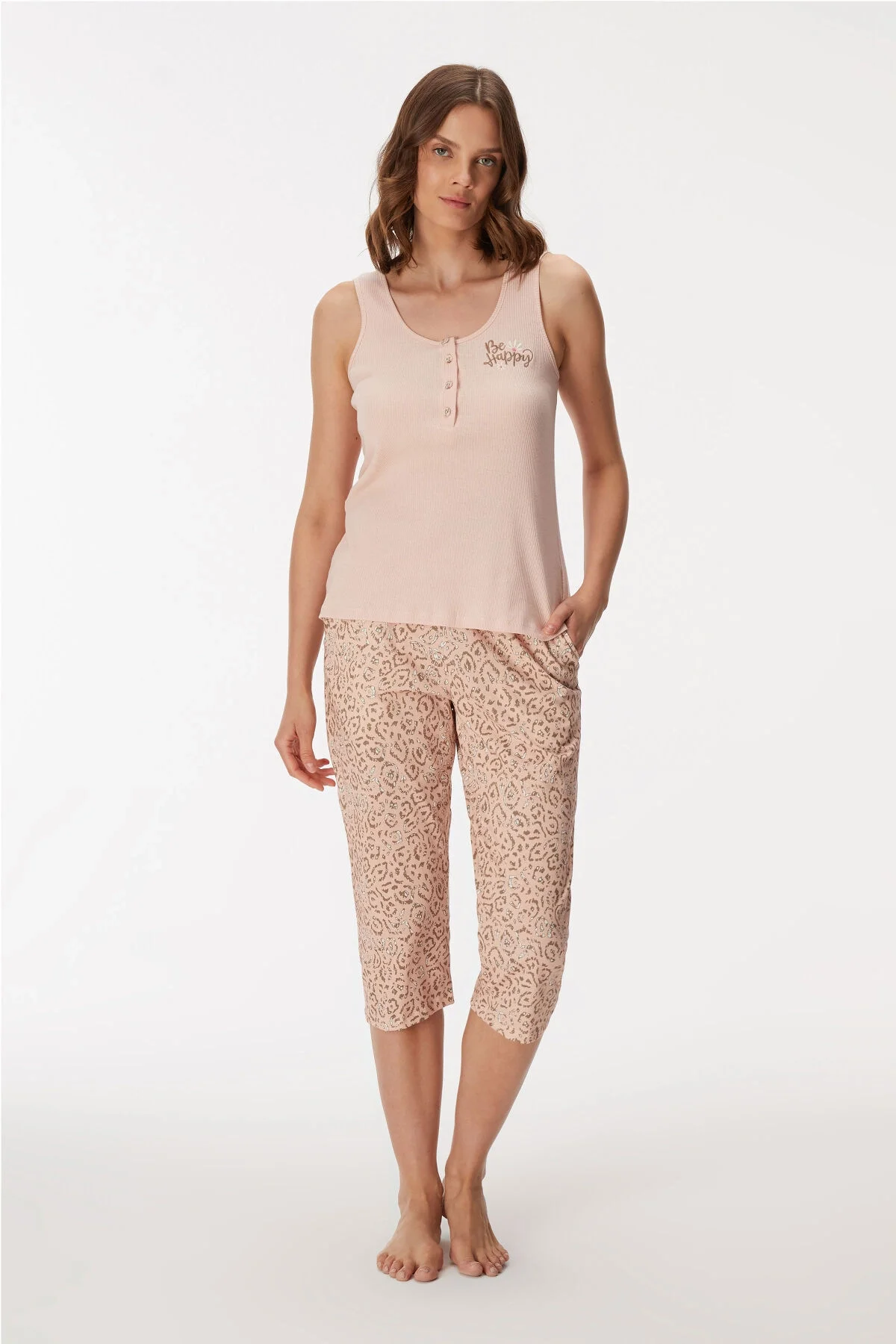 Anıl 11368 Kadın Atlet ve Pantolon Takım Pijama Takımları Toptan