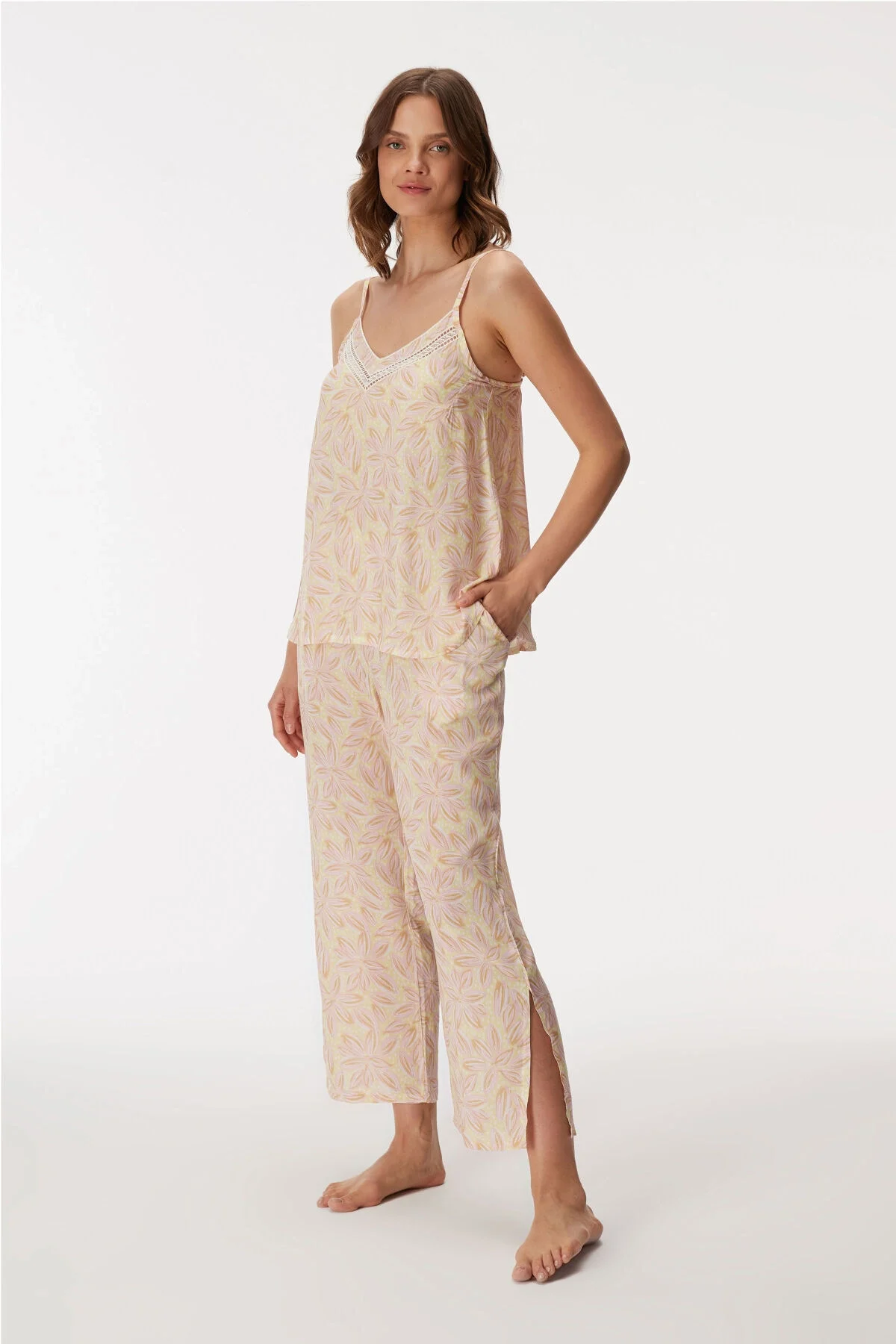 Anıl 11375 Kadın Atlet ve Pantolon Takım Pijama Takımları Toptan