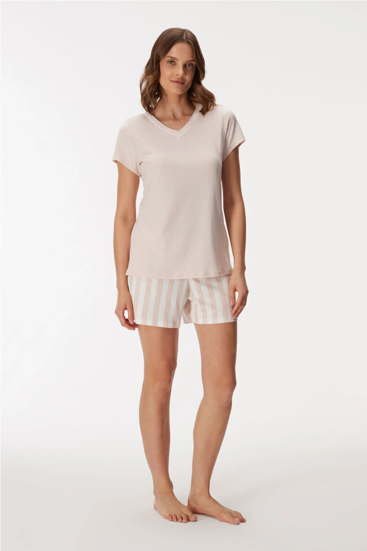 Anıl 11407 Kadın T-Shirt ve Şort Takım Pijama Takımları Toptan