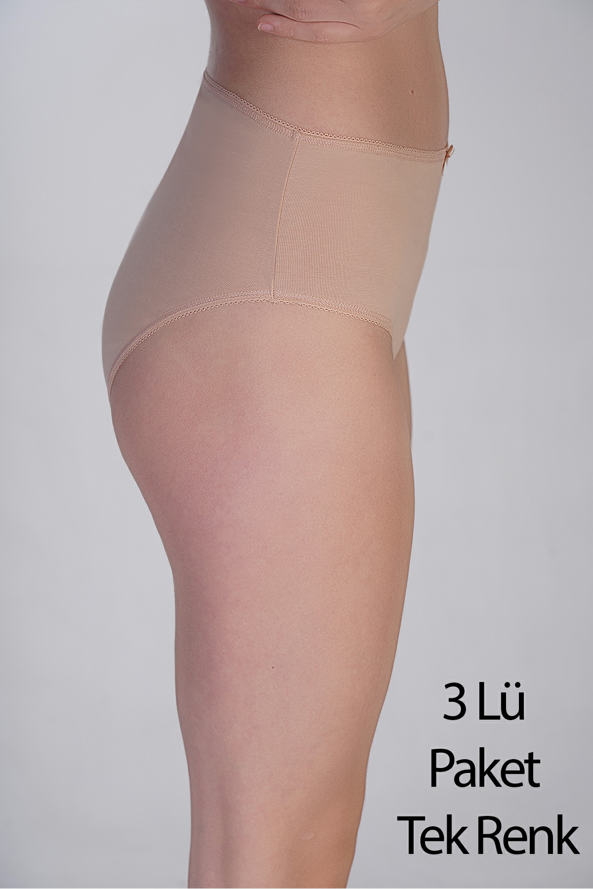 5002 - Yarım Bel Bikini Penye 3 lü Külot
