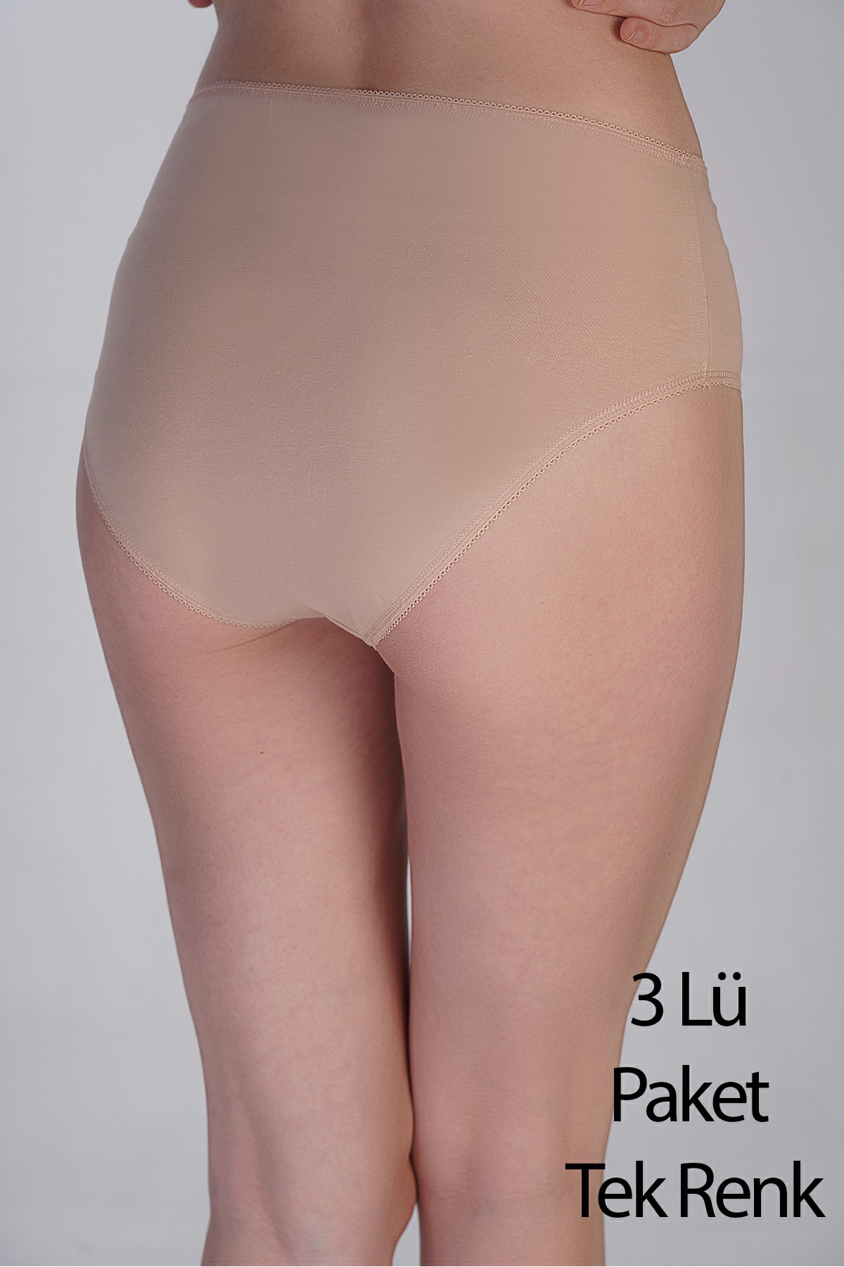 5002 - Yarım Bel Bikini Penye 3 lü Külot