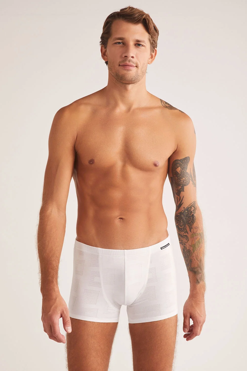 kom Andrea Modal Jakar Desenli Erkek Boxer Boxer Toptan