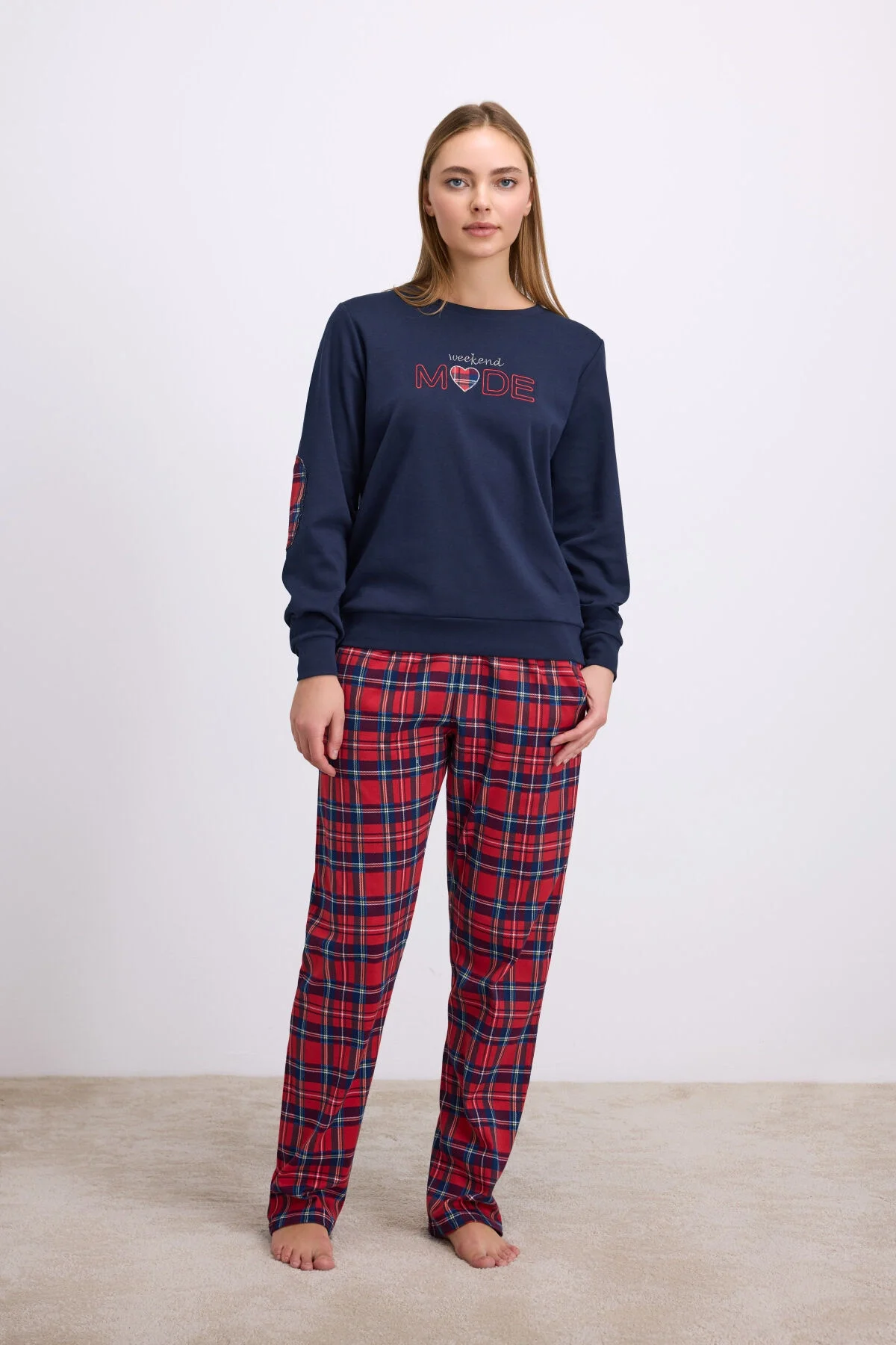 Anıl Kadın Uzun Kol Sweatshirt  Pijama Takımı 11579