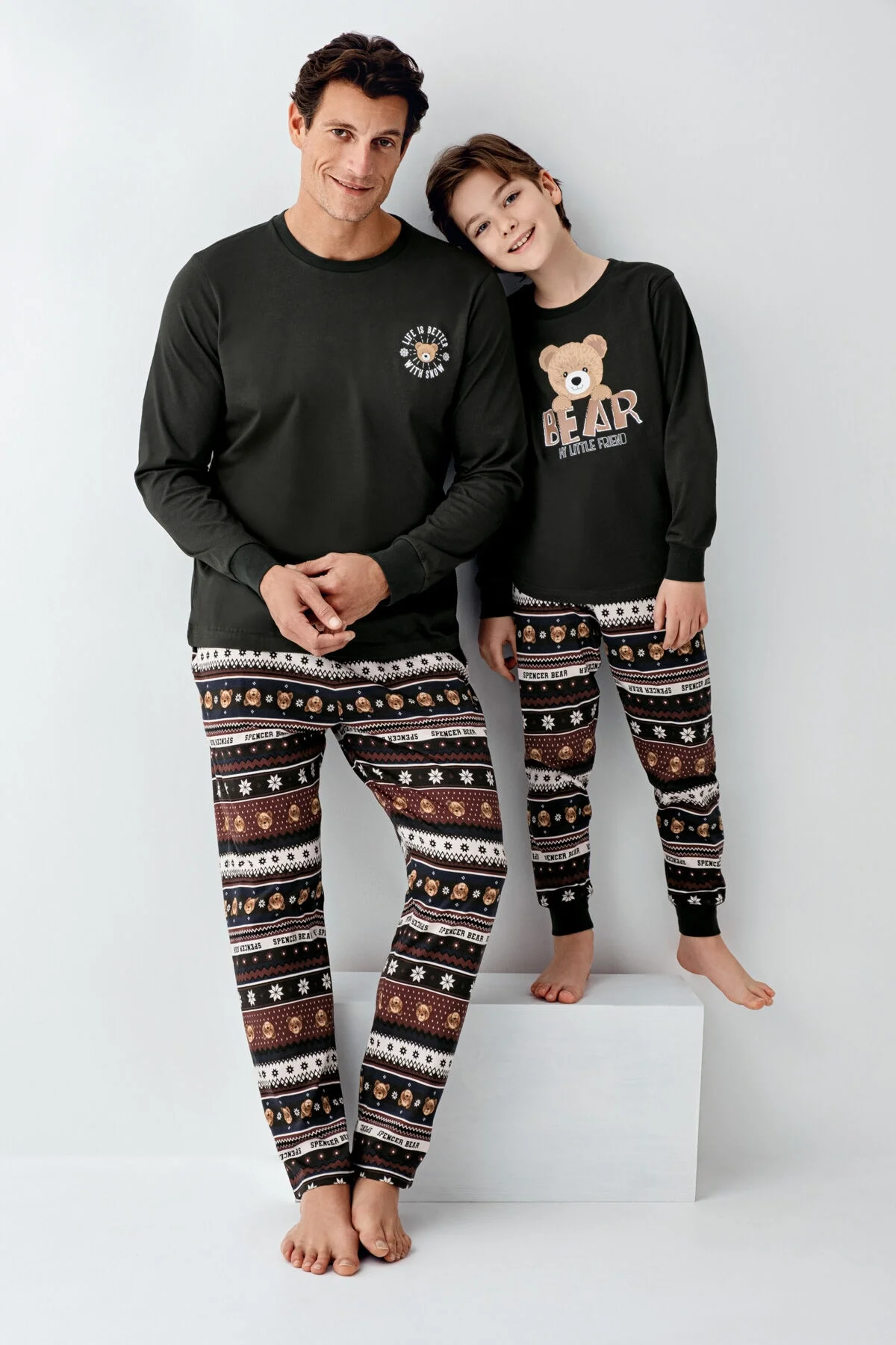 Arnetta Arnetta Erkek Çocuk Antrasit Pijama Takımı Pijama Takımı Toptan