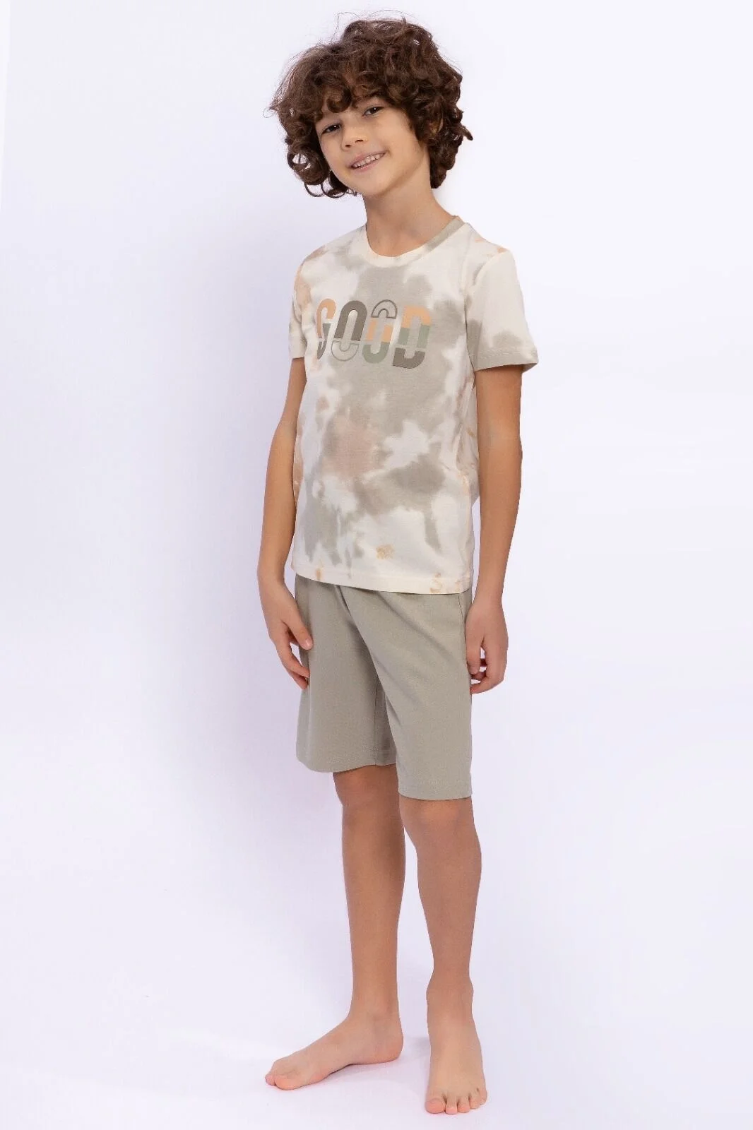 Arnetta Arnetta Erkek Çocuk Beyaz Bermuda Takım Bermuda Takım Toptan