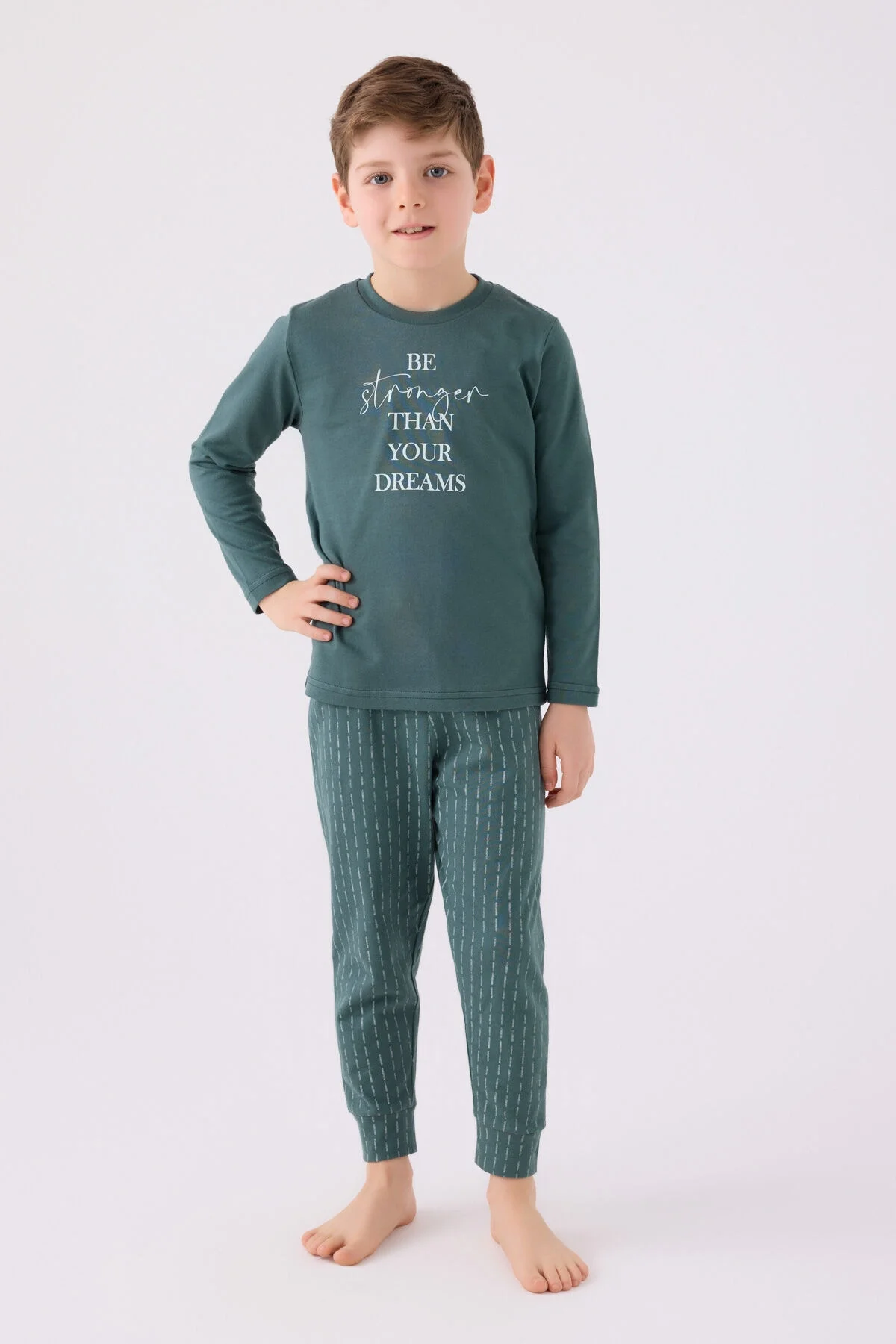 Arnetta Arnetta Erkek Çocuk Mavi Pijama Takımı Pijama Takımı Toptan