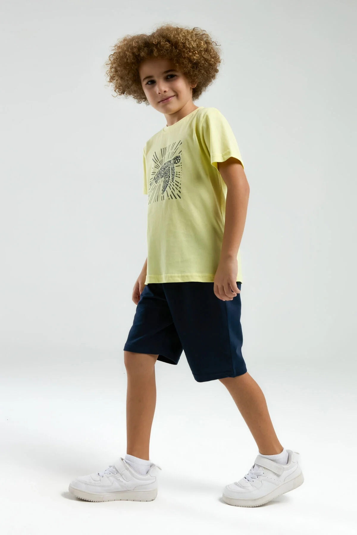 Arnetta Arnetta Erkek Çocuk Sarı Bermuda Takım Bermuda Takım Toptan