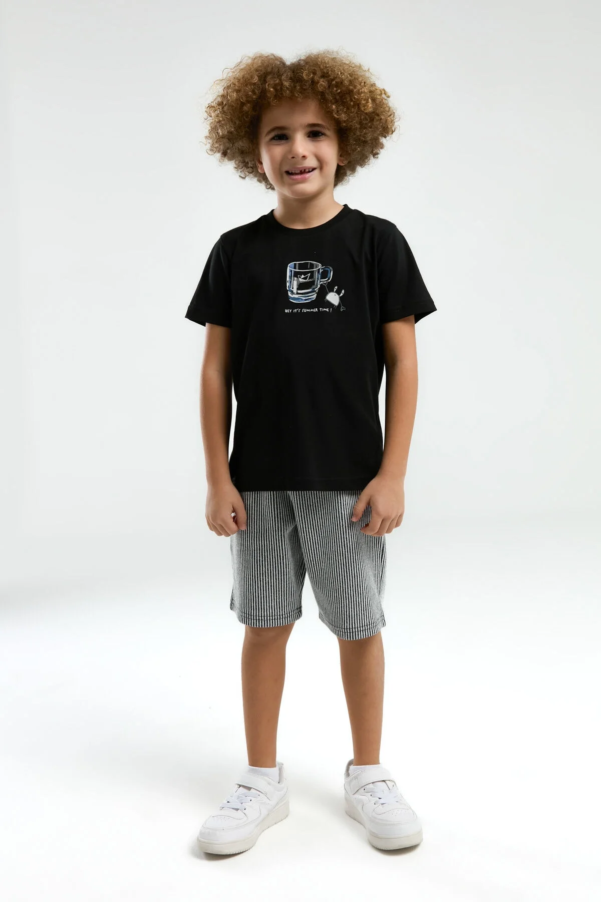 Arnetta Arnetta Erkek Çocuk Siyah Bermuda Takım Bermuda Takım Toptan