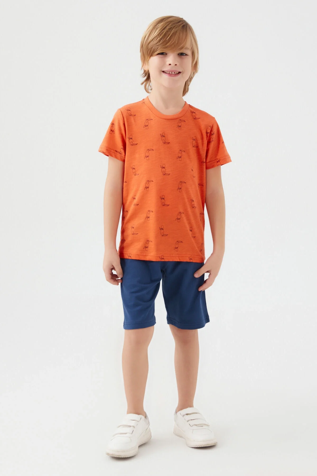 Arnetta Arnetta Erkek Çocuk Turuncu Bermuda Takım Bermuda Takım Toptan