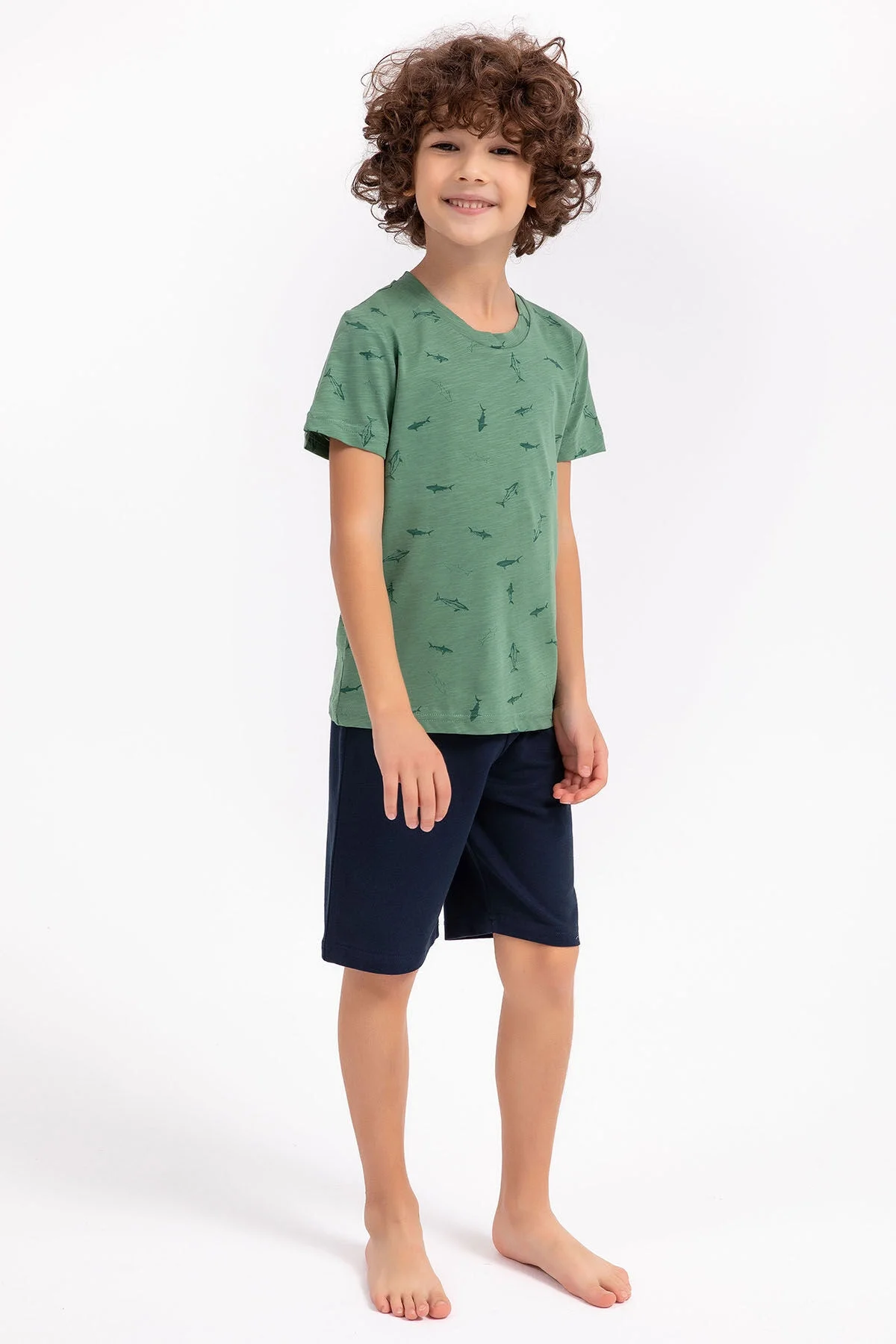 Arnetta Arnetta Erkek Çocuk Yeşil Bermuda Takım Bermuda Takım Toptan