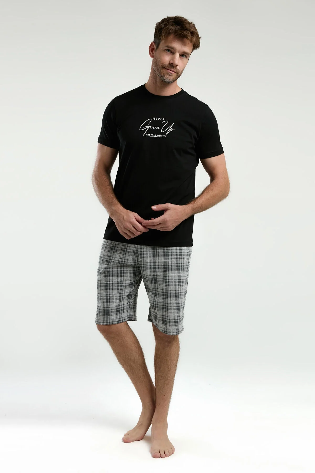 Arnetta Arnetta Erkek Siyah Bermuda Takım Bermuda Takım Toptan