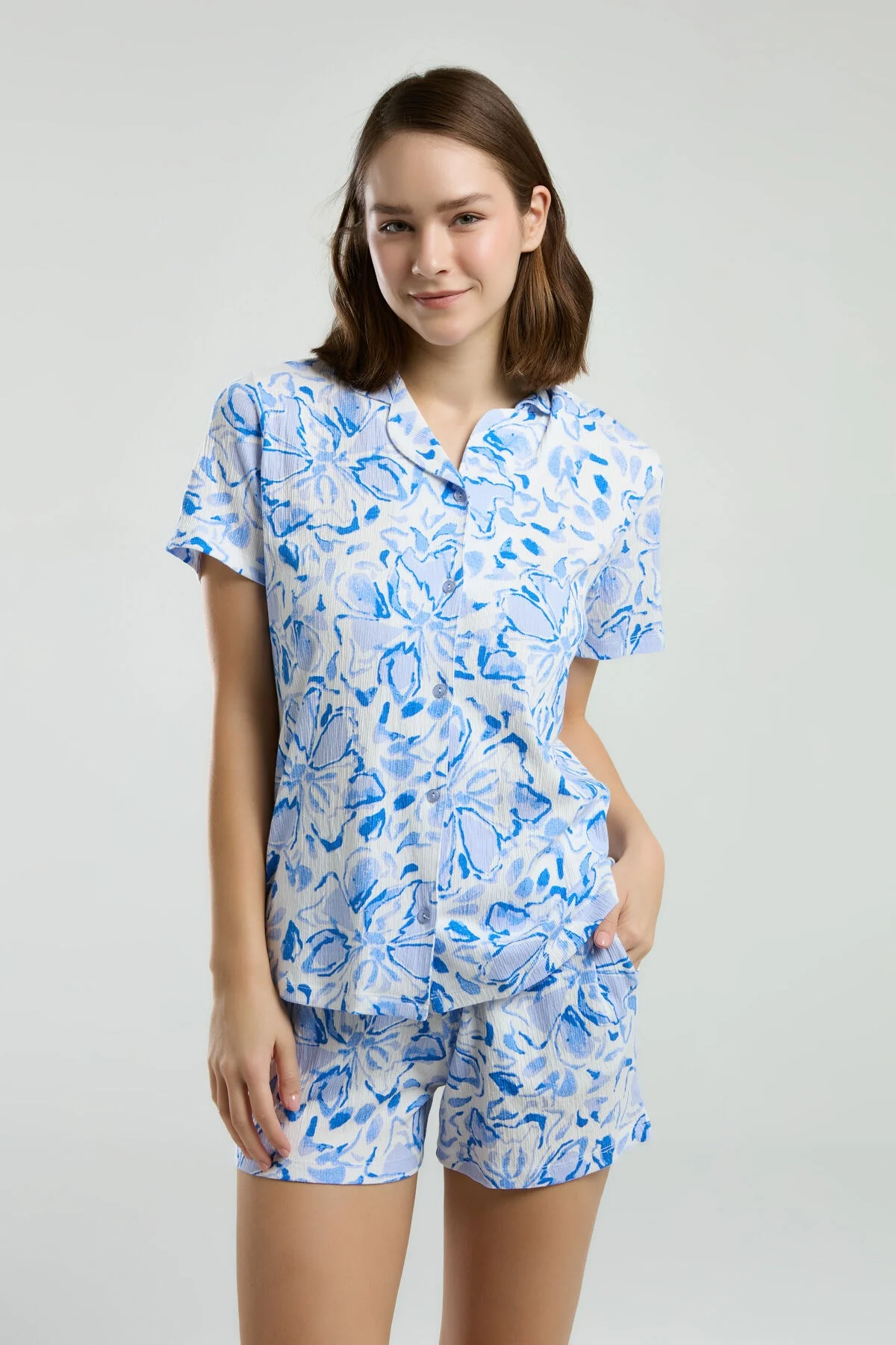 Arnetta Arnetta Kadın Beyaz Gömlek Pijama Pijama Takımları Toptan