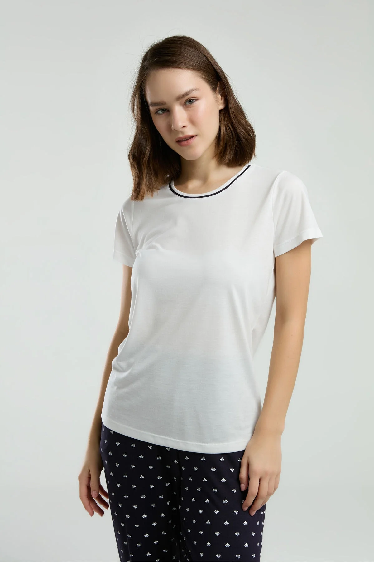 Arnetta Arnetta Kadın Beyaz Pijama Takımı Pijama Takımları Toptan