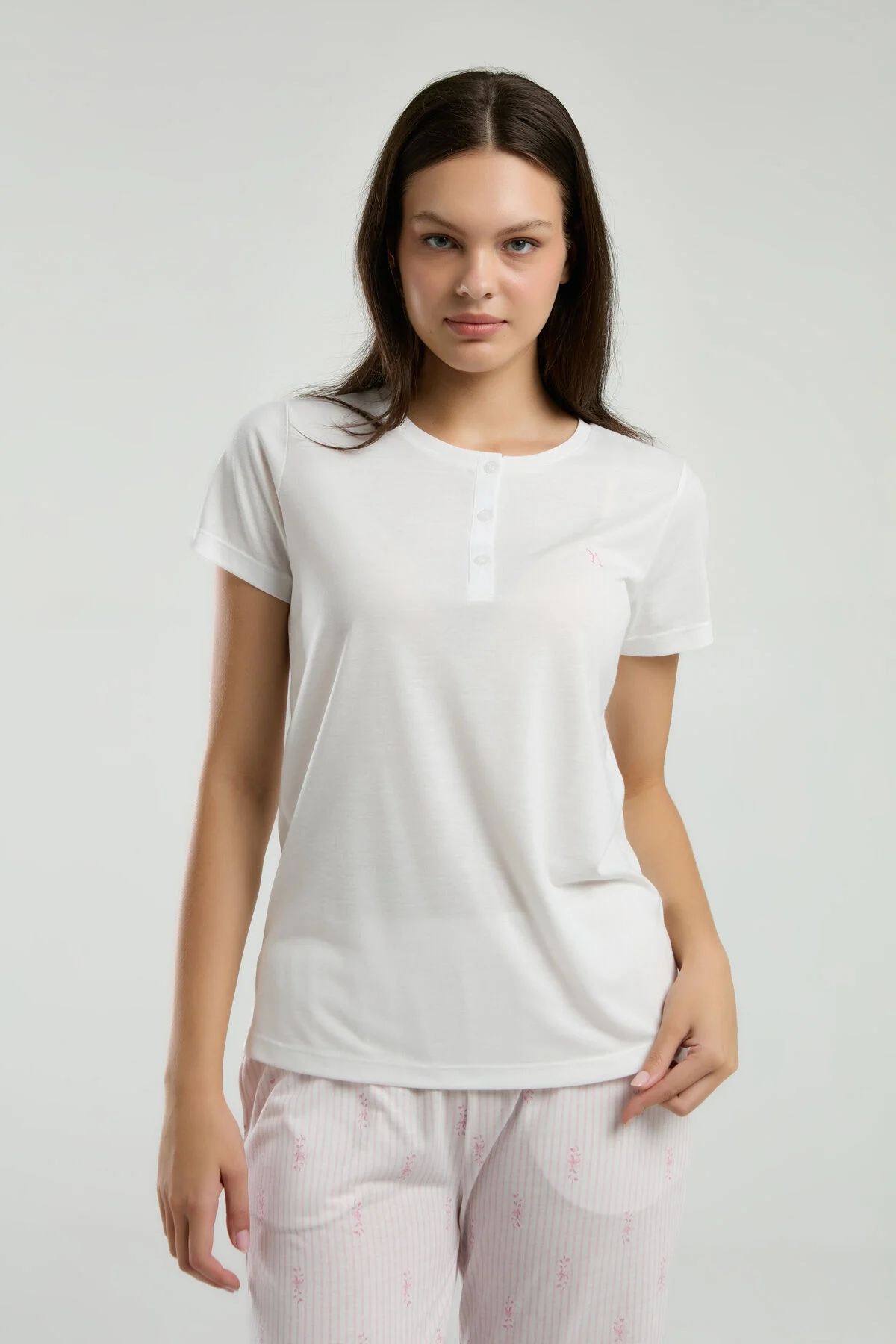 Arnetta Arnetta Kadın Krem Pijama Takımı Pijama Takımları Toptan