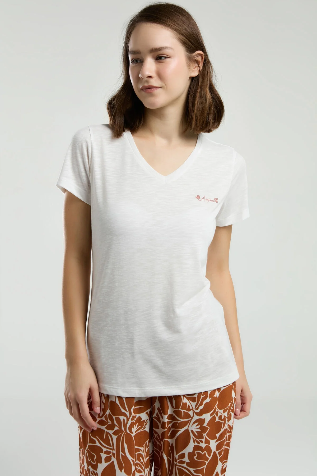 Arnetta Arnetta Kadın Krem Pijama Takımı Pijama Takımları Toptan