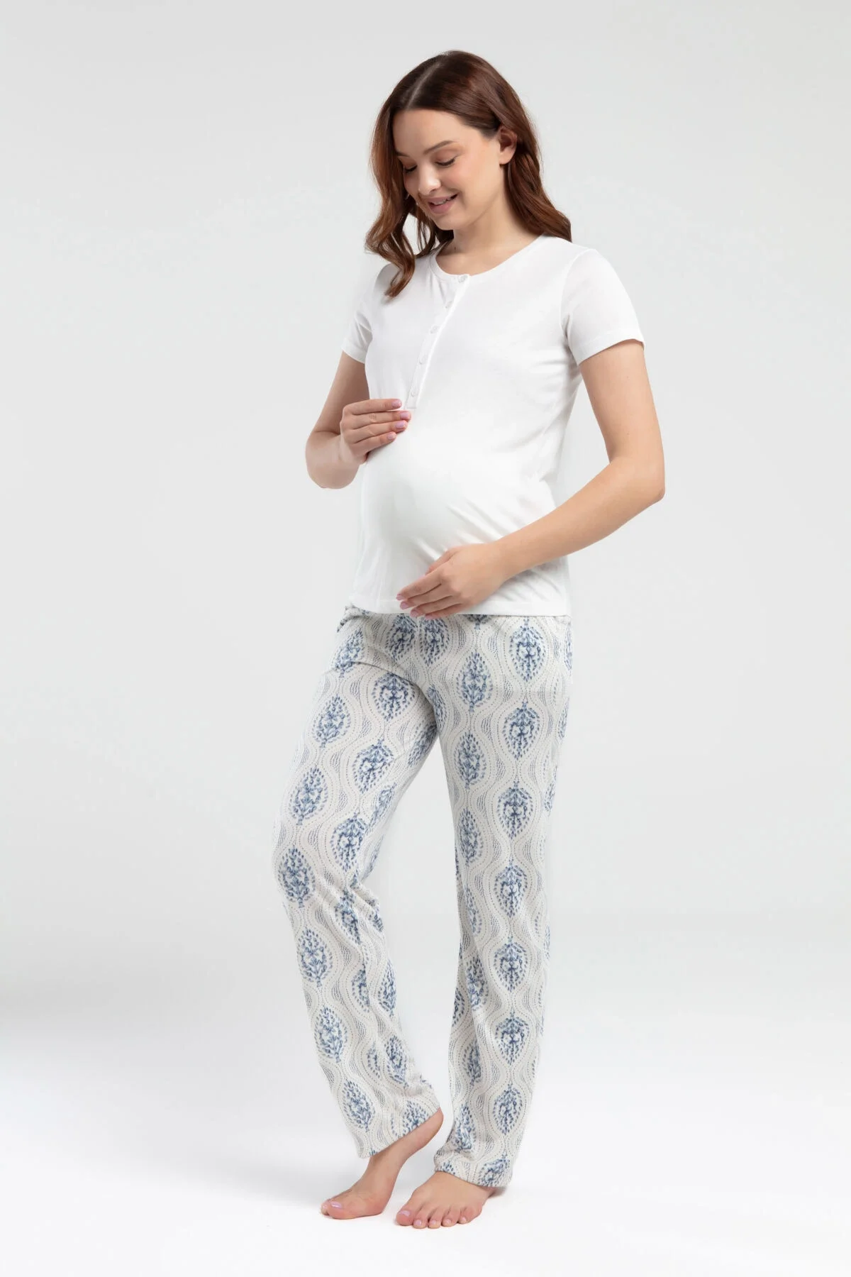 Arnetta Arnetta Kadın Krem Pijama Takımı Pijama Takımları Toptan