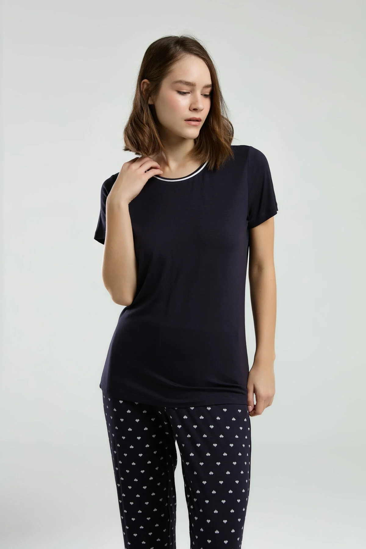 Arnetta Arnetta Kadın Lacivert Pijama Takımı Pijama Takımları Toptan