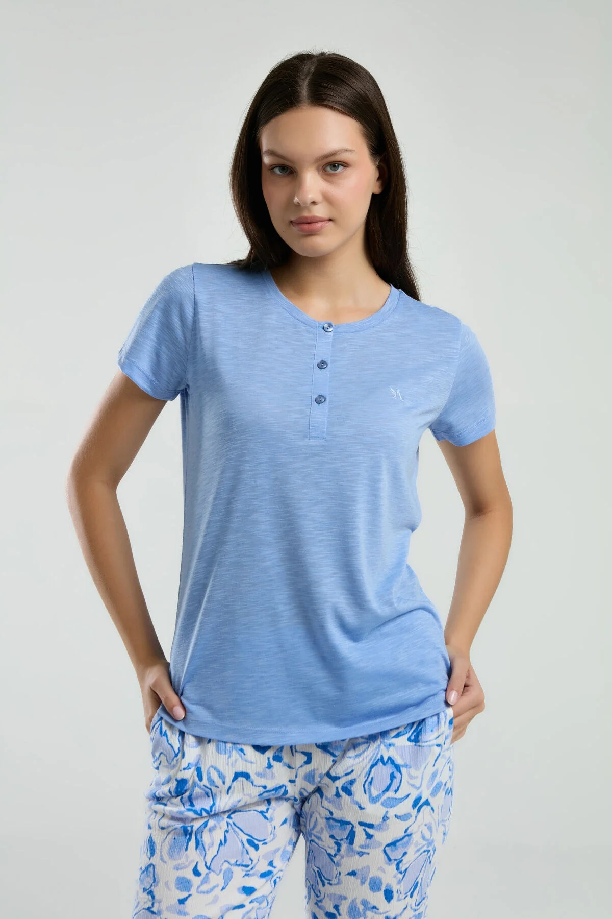 Arnetta Arnetta Kadın Mavi Pijama Takımı Pijama Takımları Toptan