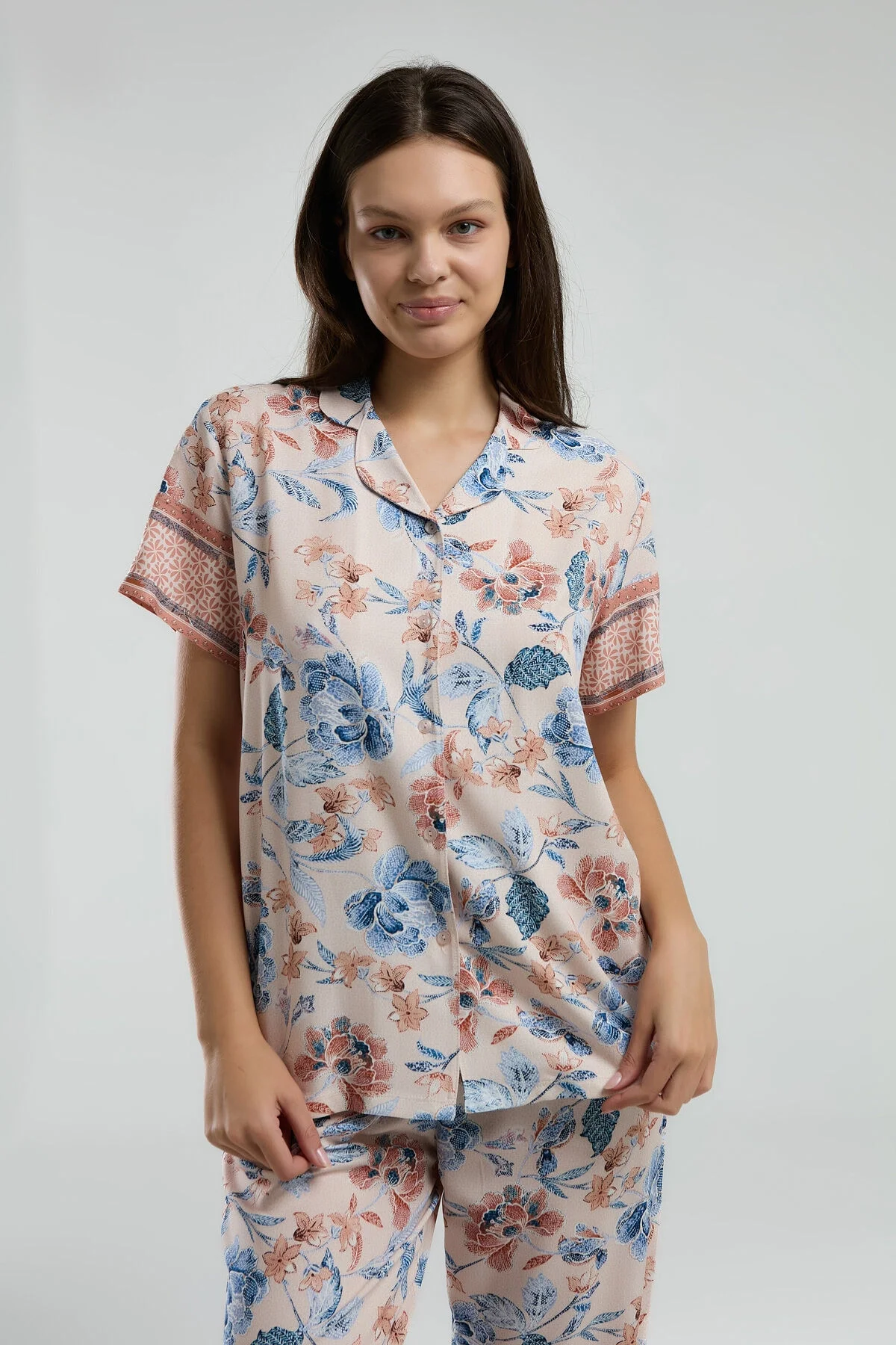 Arnetta Arnetta Kadın Pembe Gömlek Pijama Pijama Takımları Toptan