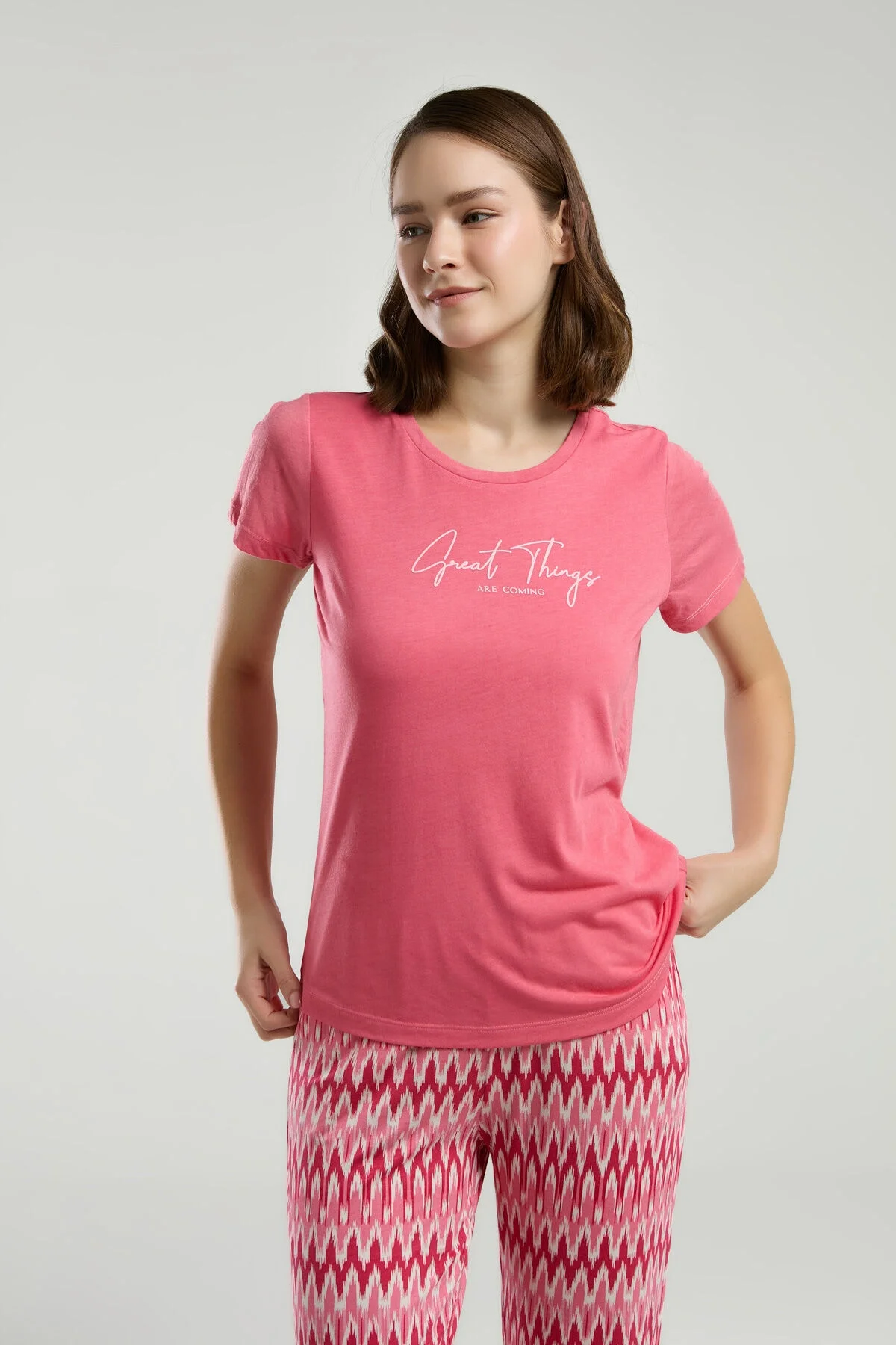 Arnetta Arnetta Kadın Pembe Pijama Takımı Pijama Takımları Toptan