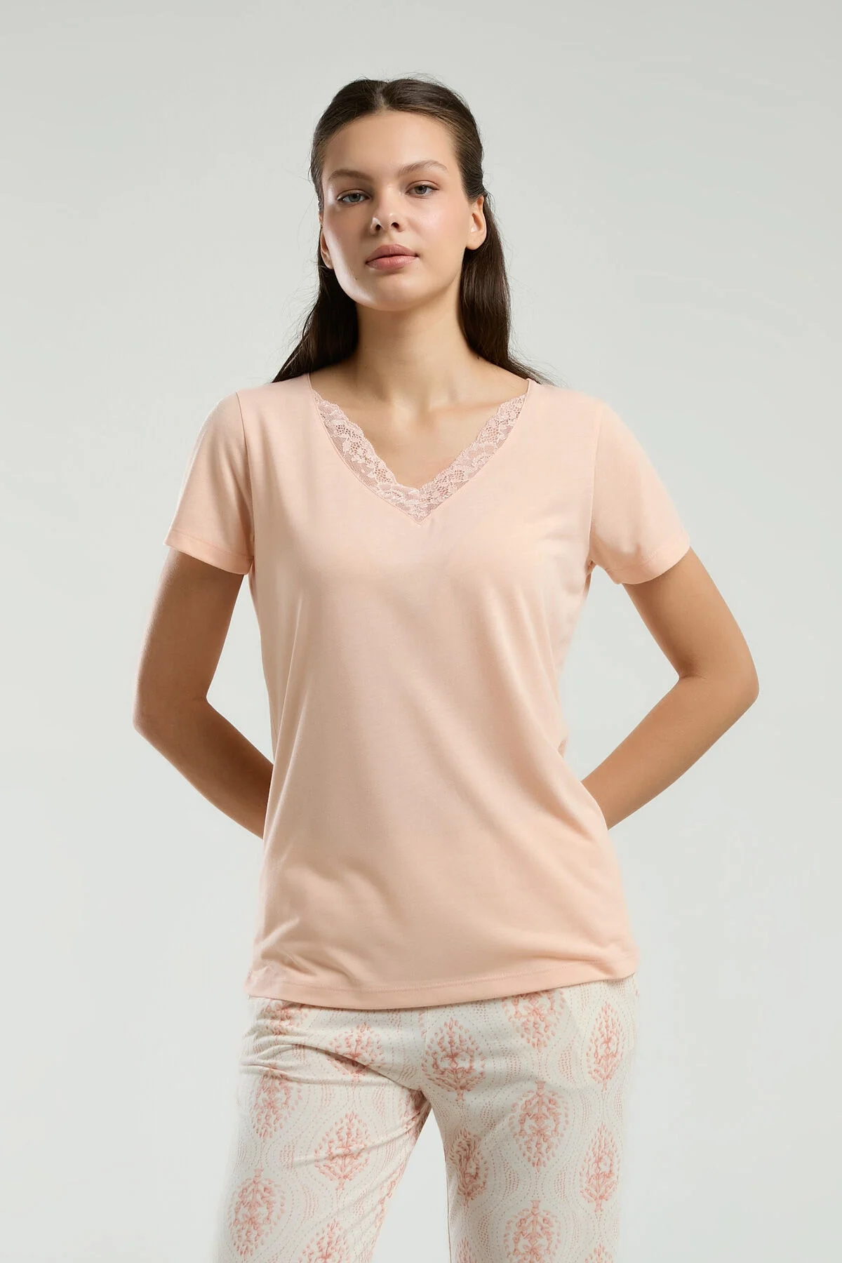 Arnetta Arnetta Kadın Turuncu Pijama Takımı Pijama Takımları Toptan