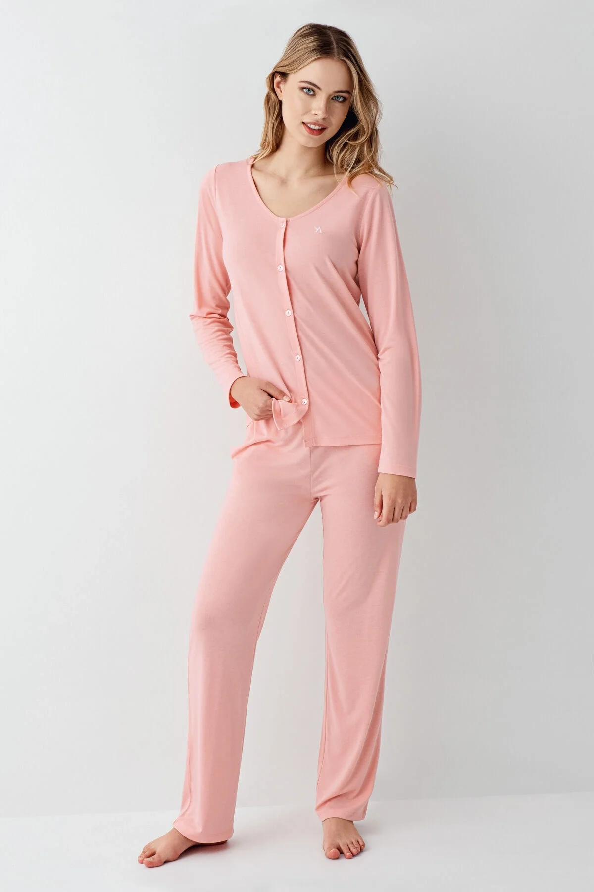 Arnetta Arnetta Kadın Turuncu Pijama Takımı Pijama Takımları Toptan