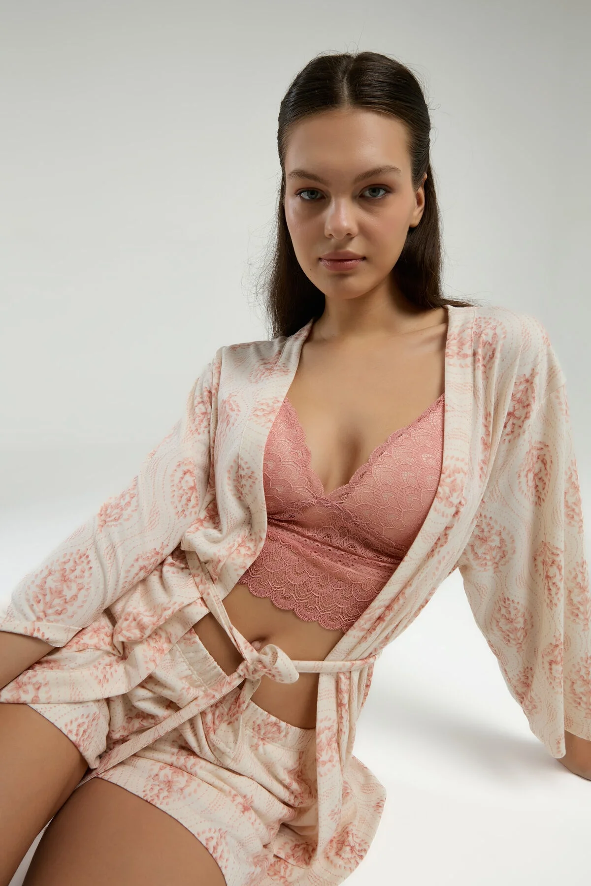 Arnetta Arnetta Kadın Turuncu Sabahlık Takım Gecelik & Sabahlık Toptan