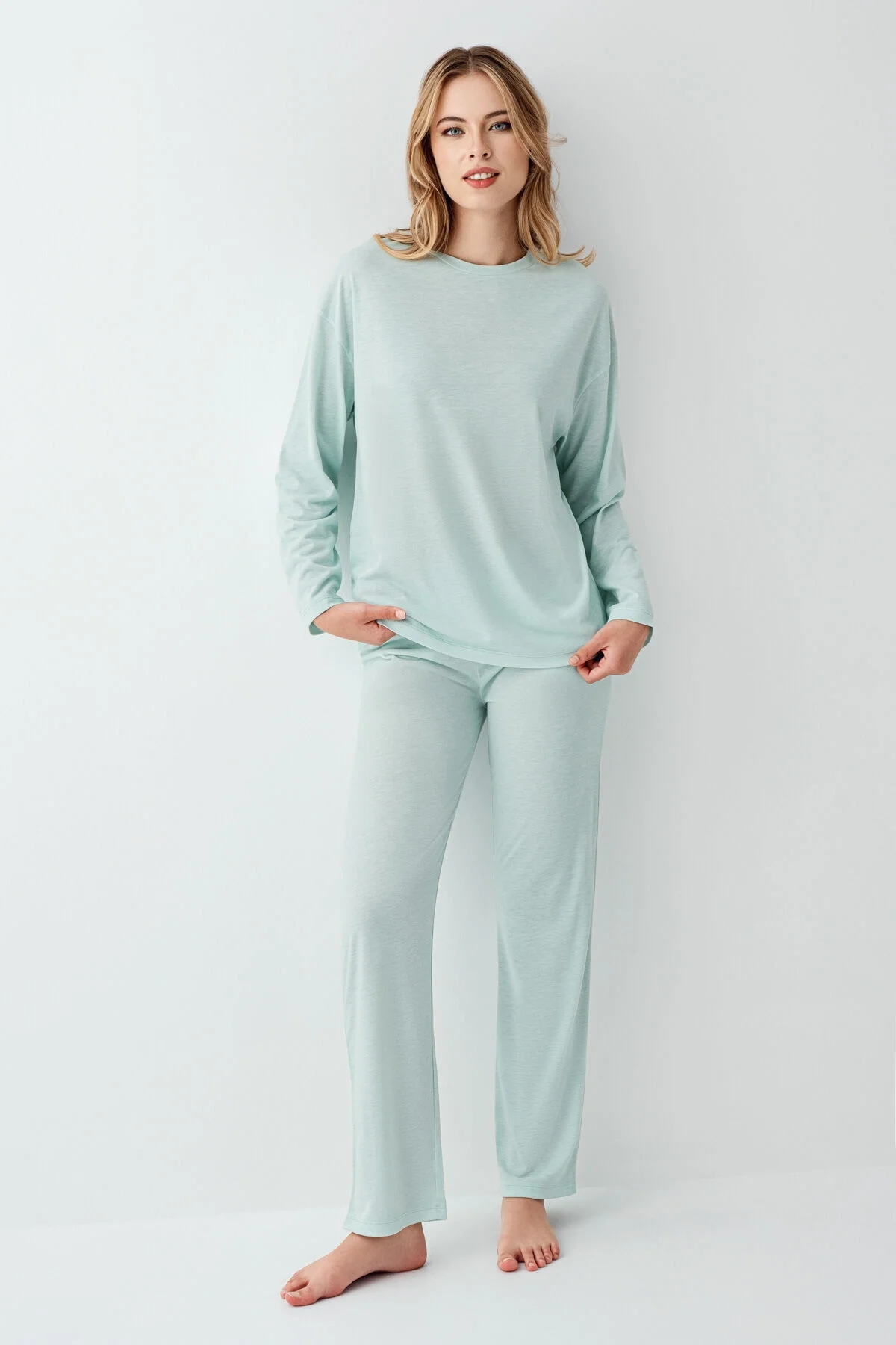 Arnetta Arnetta Kadın Yeşil Pijama Takımı Pijama Takımları Toptan