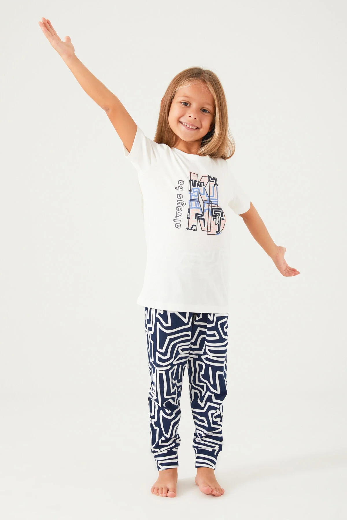 Arnetta Arnetta Kız Çocuk Çok Renkli Pijama Takımı Pijama Takımı Toptan