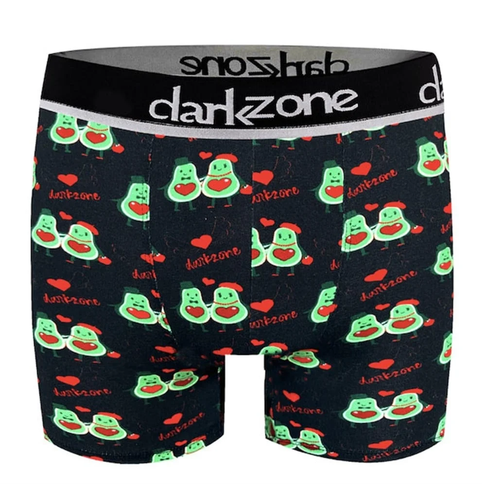 Darkzone Avakado Çift Desenli Sevgililer Günü Erkek Boxer - DZNVD1102 Boxer Toptan