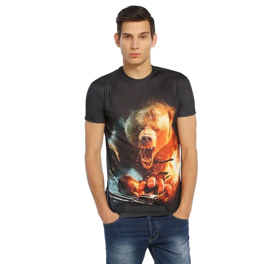 Darkzone Ayı Desenli 3d Tişört - DZN8340 Atlet Toptan