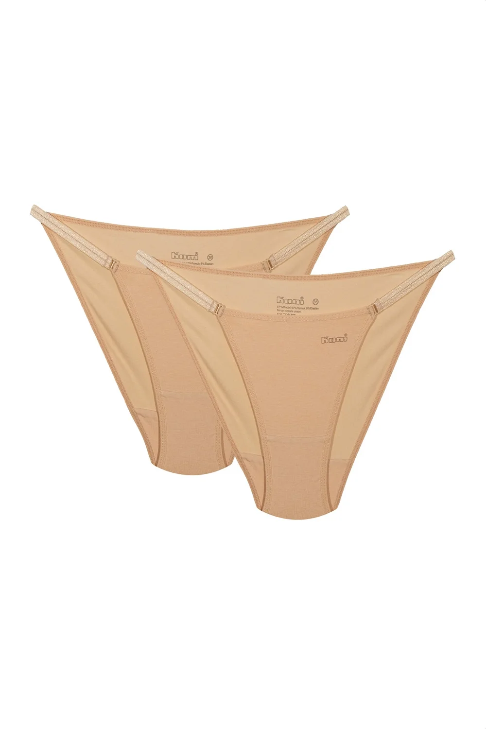 kom Basic Yanları İpli 2 li Külot Seti Külot Toptan