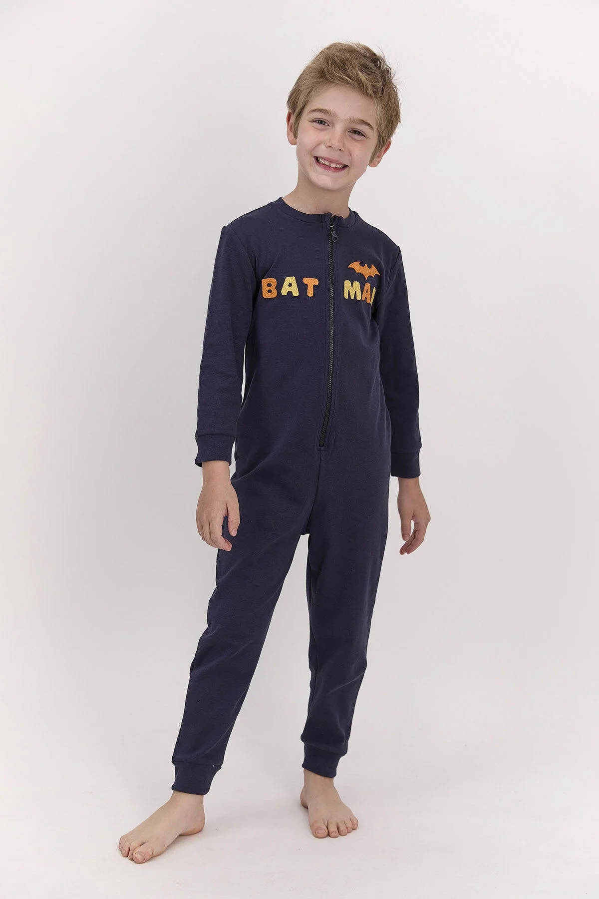 Arnetta Batman Erkek Çocuk Lacivert Tulum Tulum Toptan