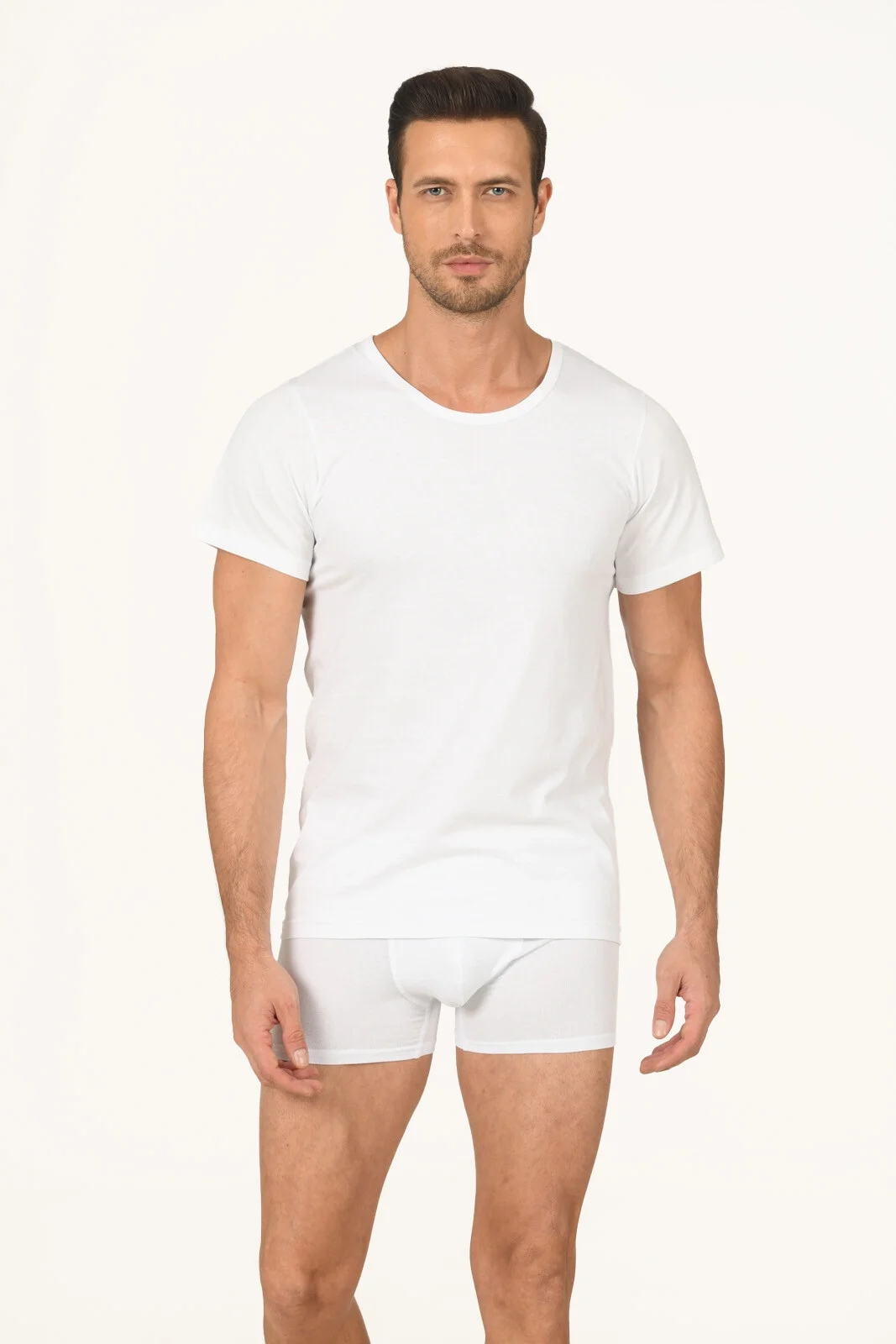 Nbb Beyaz Bisiklet Yaka Fanila Atlet Atlet Toptan