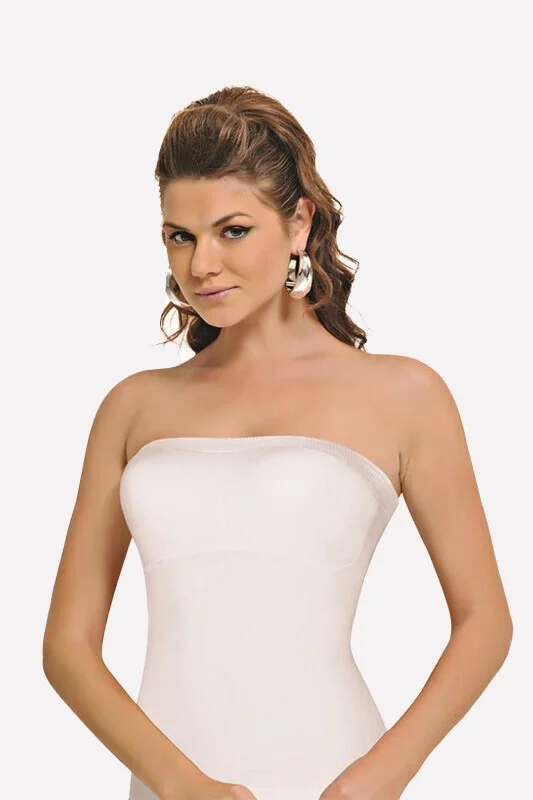 Nbb Beyaz Dikişsiz Straplez Büstiyer Atlet Toptan