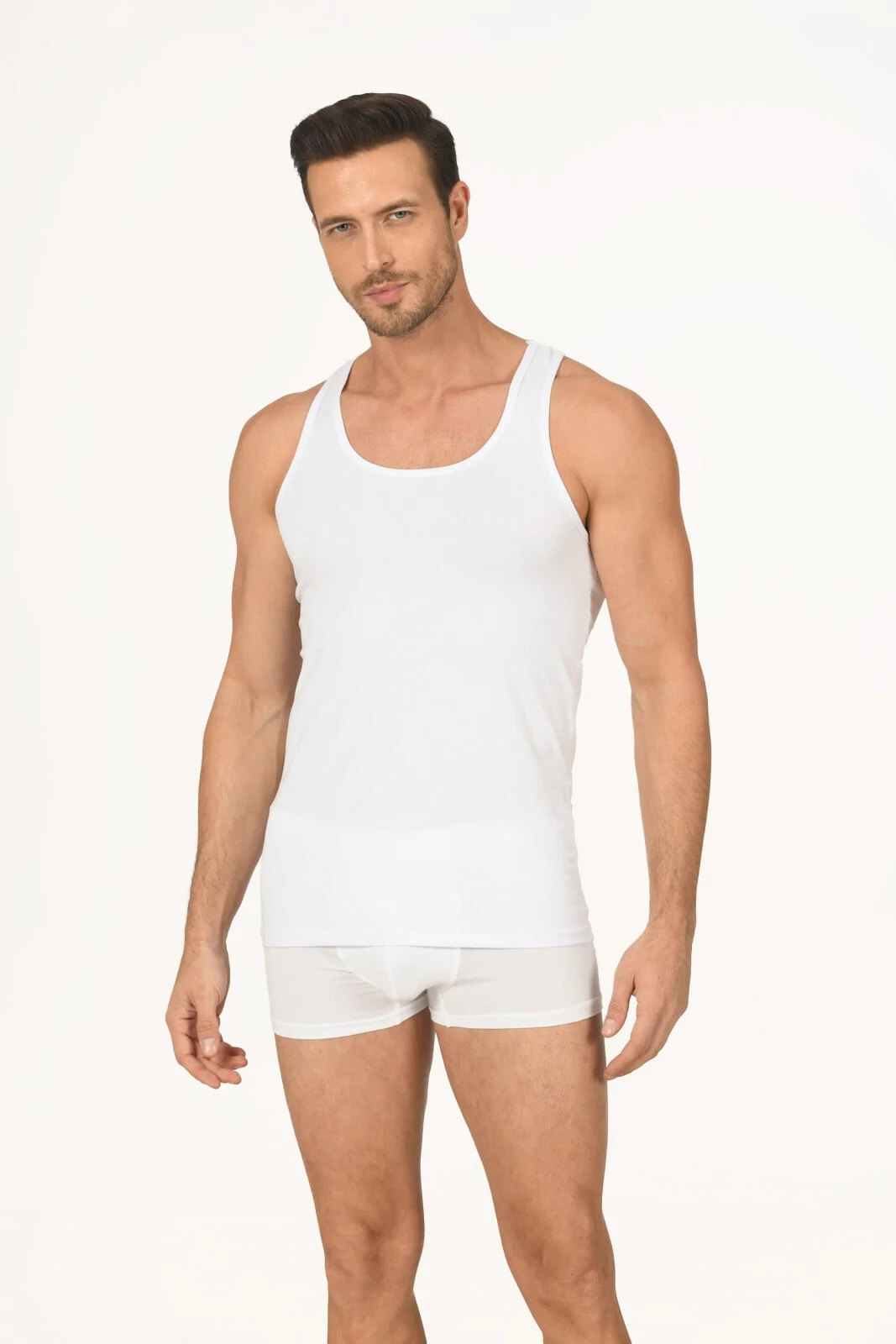 Nbb Beyaz Yuvarlak Yaka 40-1 Likra Sporcu Atlet Atlet Toptan