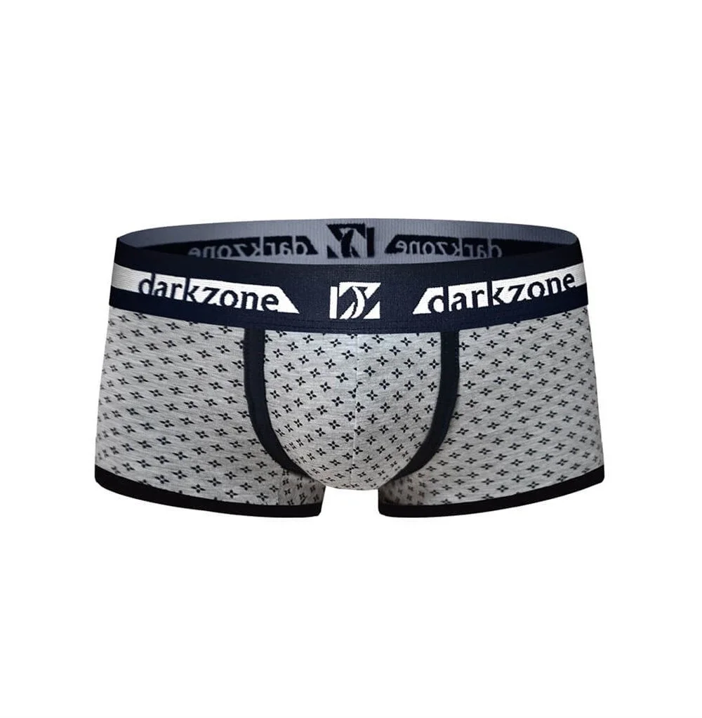 Darkzone Biyeli Desenli Gri Erkek Boxer - DZN3213 Boxer Toptan