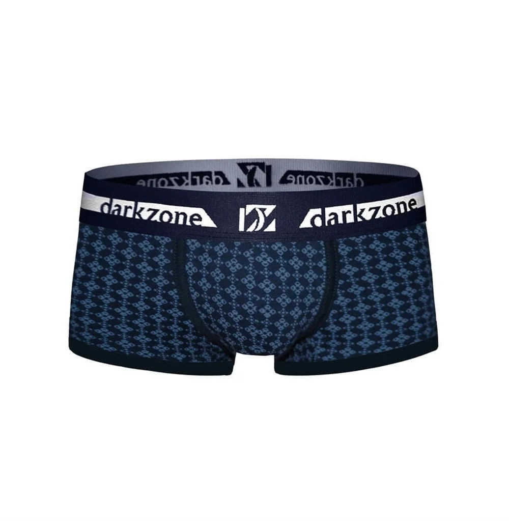 Darkzone Biyeli Desenli Lacivert Erkek Boxer - DZN3218 Boxer Toptan