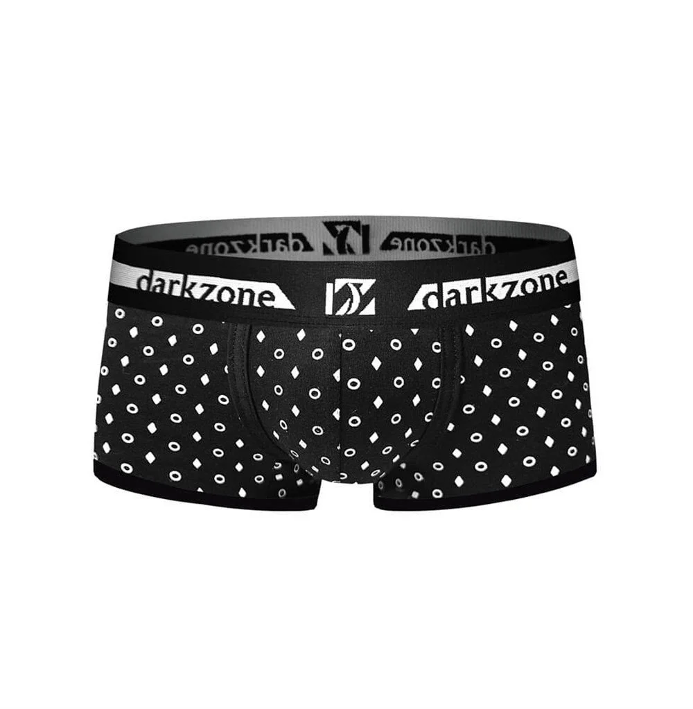 Darkzone Biyeli Geometrik Desenli Erkek Boxer - DZN3219 Boxer Toptan