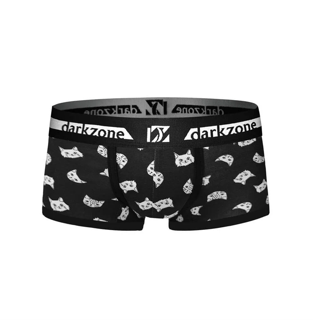Darkzone Biyeli Kedi Desenli Erkek Boxer - DZN3217 Boxer Toptan