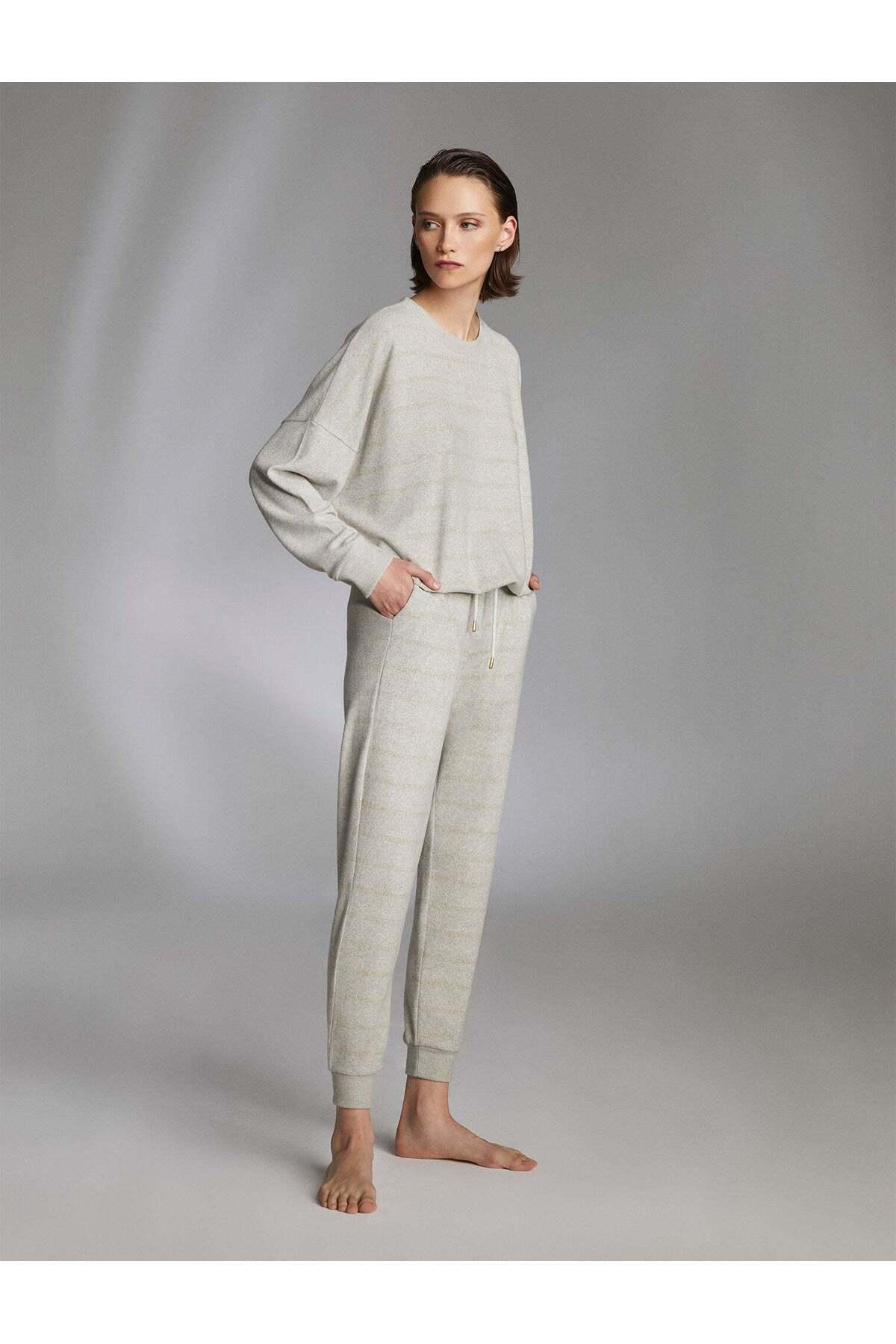 Bjm-1207 Pijama Takımı - Lurexli Viskoz Likra Örgü Kumaş Renkli