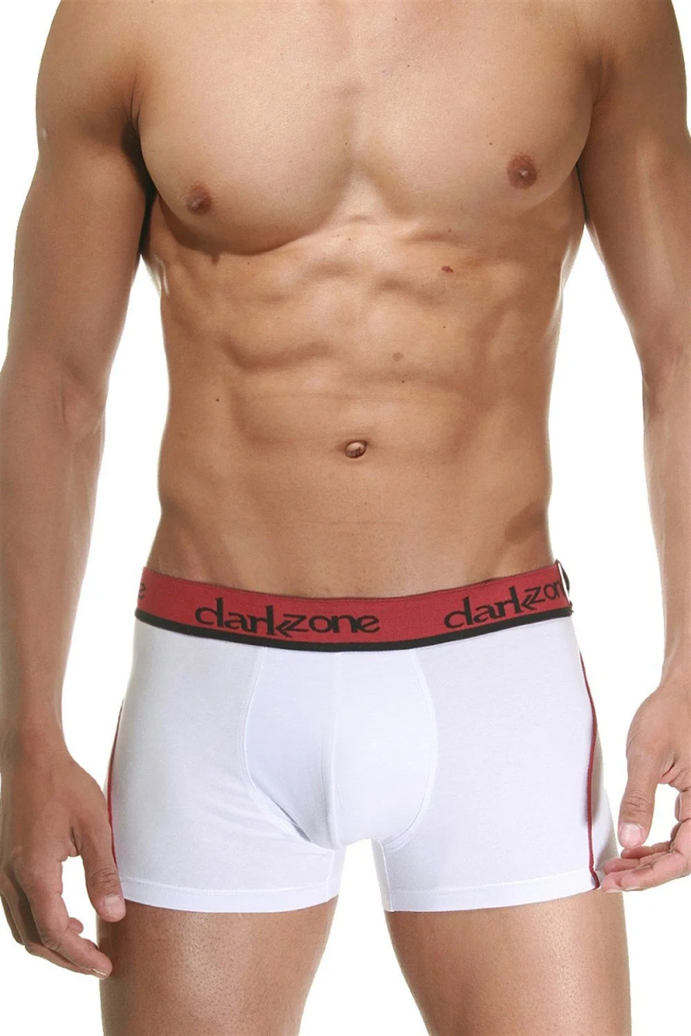 Darkzone Bordo Çizgili Beyaz Erkek Boxer - DZN3102 Boxer Toptan