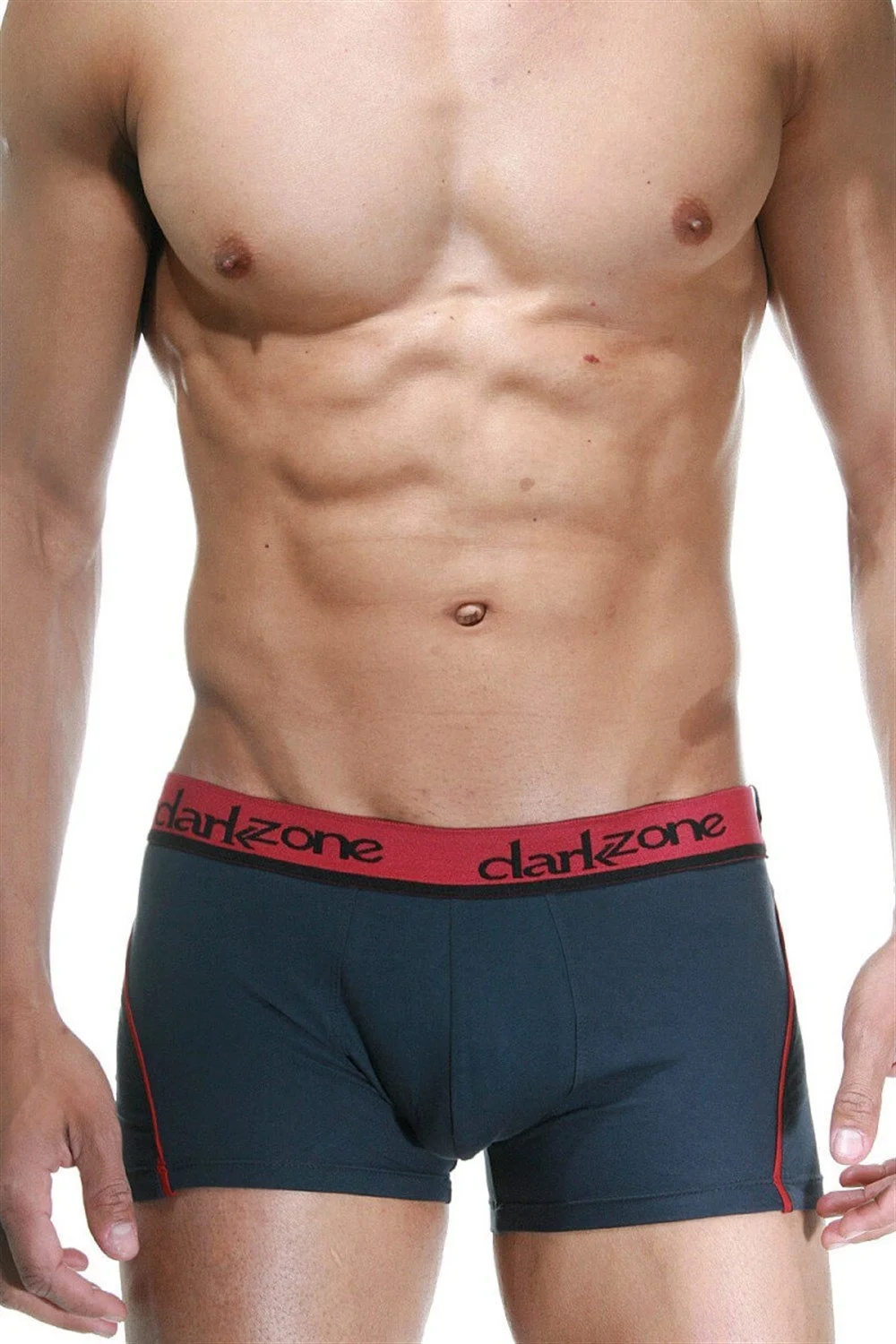 Darkzone Bordo Çizgili Füme Erkek Boxer - DZN3111 Boxer Toptan