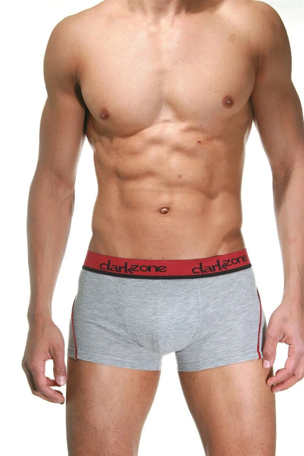 Darkzone Bordo Çizgili Gri Erkek Boxer - DZN3103 Boxer Toptan
