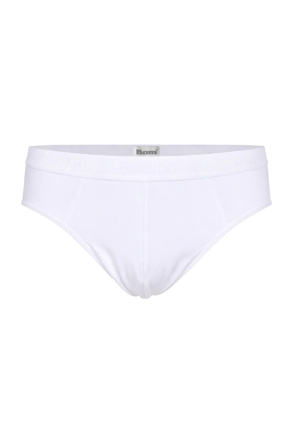 Cesar Mikro Modal 2li Erkek Slip, beyaz, kom markası, minimalist tasarım, ön ve yan görünüm