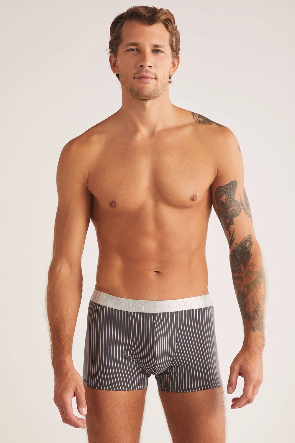 kom Chelsea Çizgi Desenli Erkek Boxer Boxer Toptan