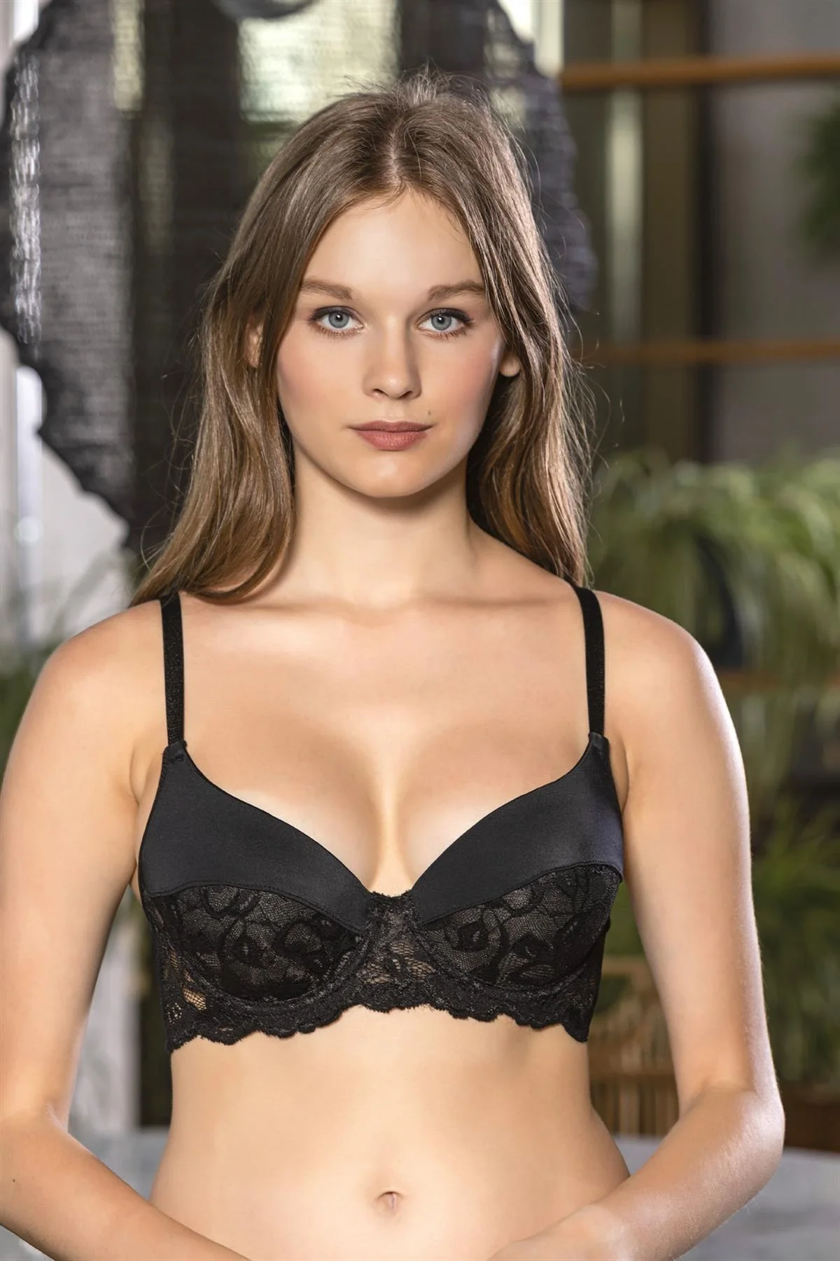 Gallipoli DANTEL DETAYLI SÜTYEN SİYAH (MGP1130) Sütyen Toptan