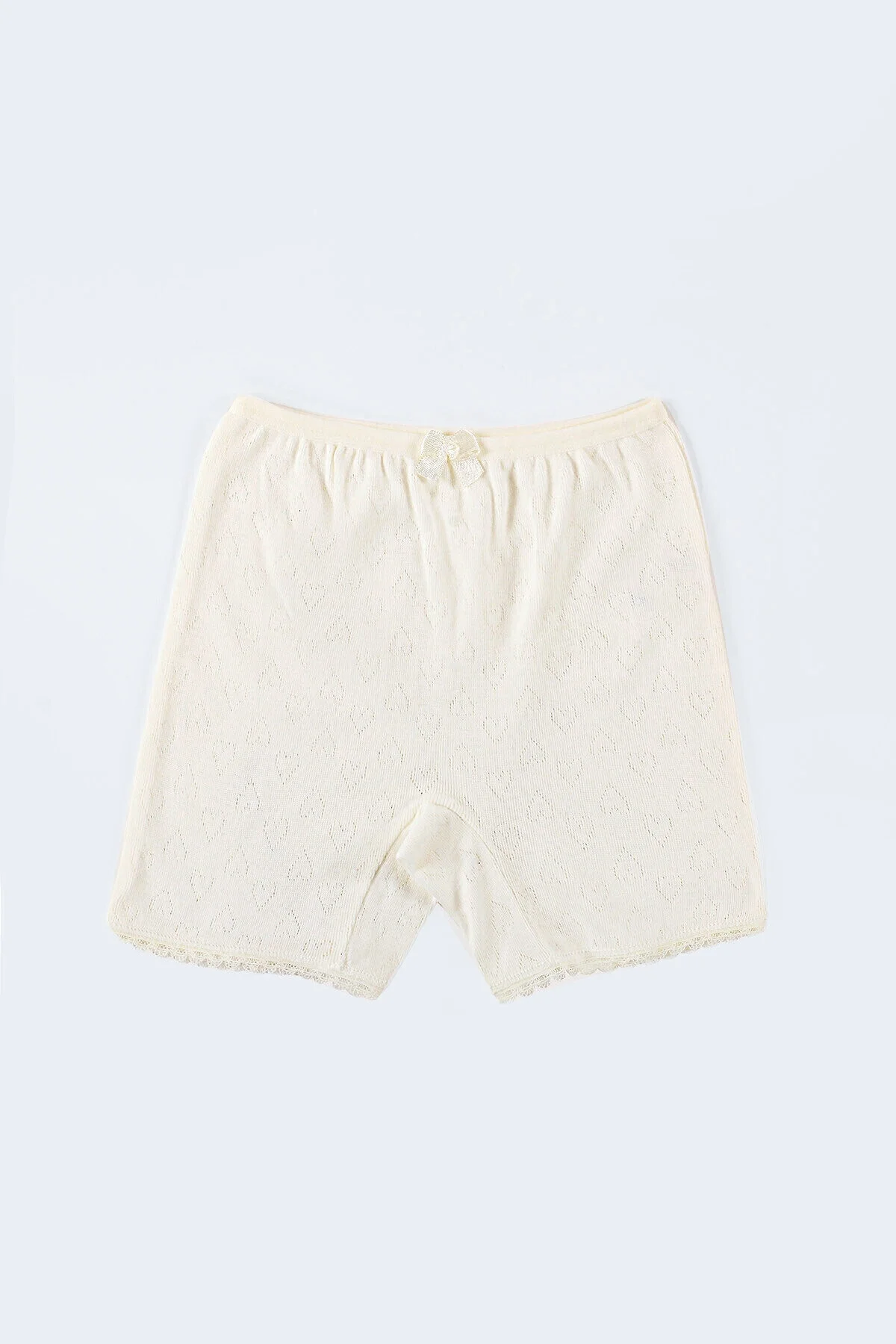 Nbb Ekru Jakarlı Kız Çocuk Paçalı Şort Külot Külot Toptan