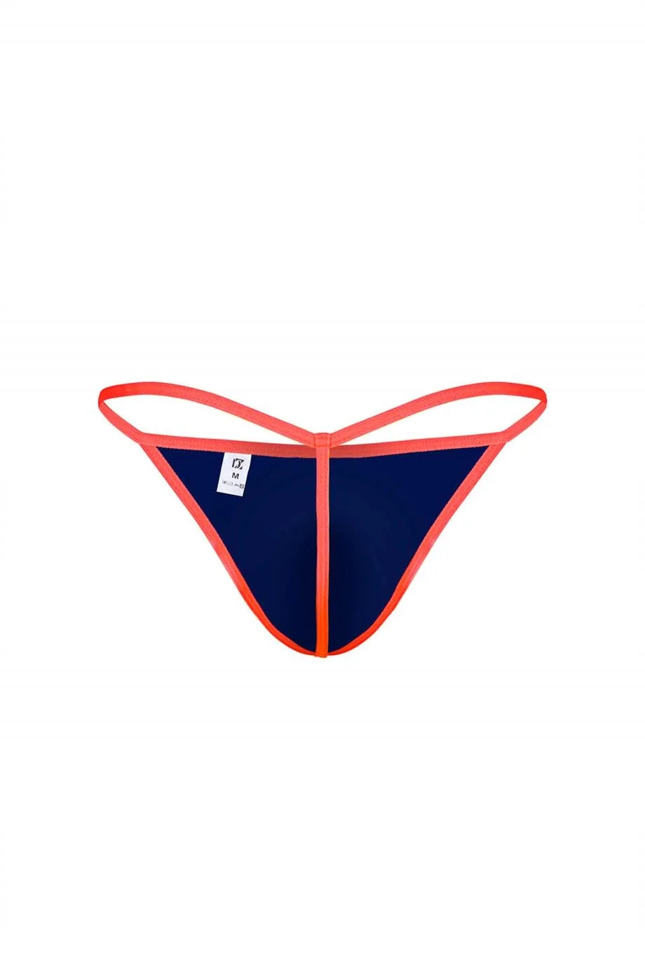 Erkek neon lastikli desenli string, Darkzone markası, mavi bilim motifleri, kırmızı kenarlı, erkek iç giyim slip