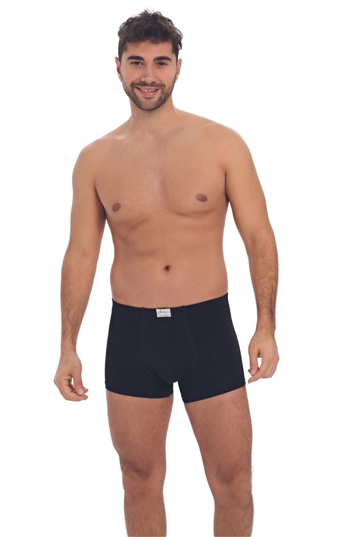 Anıl Erkek Pamuklu Geniş Bel Lastikli Klasik Bokser (0027) Boxer Toptan